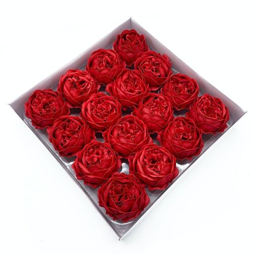 CSFH-61 - Craft Soap Flower - Ext Large Peony - Red - Sold in 16x unit/s per outer