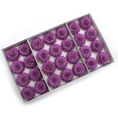 CSFH-66 - Flor de jabón artesanal - Crisantemo pequeño - Púrpura - Vendido en 28x unidad/es por exterior