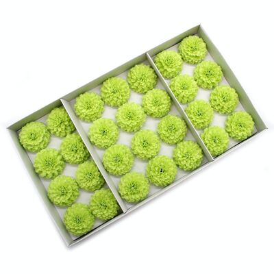 CSFH-65 - Fiore di sapone artigianale - Crisantemo piccolo - Verde chiaro - Venduto in unità 28x per esterno