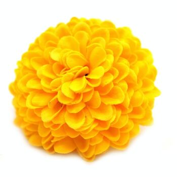 CSFH-67 - Fleur de Savon Artisanal - Petit Chrysanthème - Jaune - Vendu en 28x unité/s par extérieur 6