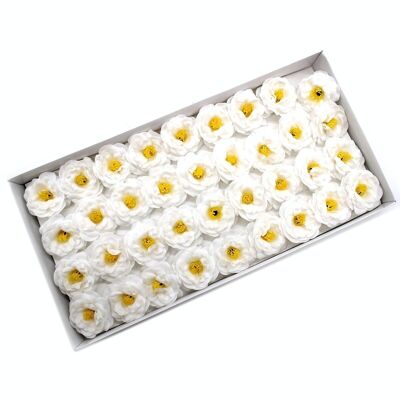 CSFH-68 - Craft Soap Flower - Camellia - White - Sold in 36x unit/s per outer