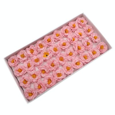 CSFH-69 - Fleur de Savon Artisanal - Camélia - Rose Clair - Vendu en 36x unité/s par extérieur