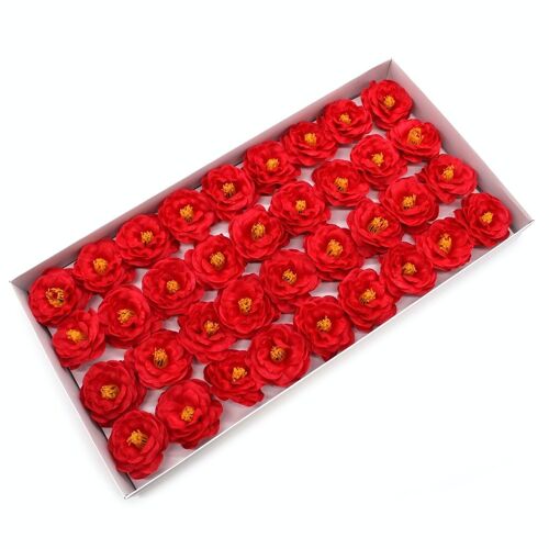CSFH-71 - Craft Soap Flower - Camellia - Red - Sold in 36x unit/s per outer