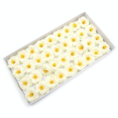 CSFH-72 - Craft Soap Flower - Camellia - Cream - Sold in 36x unit/s per outer