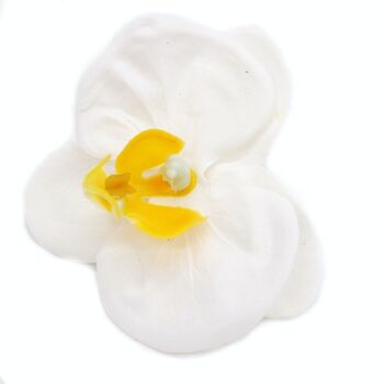 CSFH-73 - Fleur de Savon Artisanal - Orchidée - Blanc - Vendu en 25x unité/s par extérieur 5