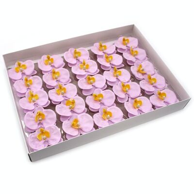 CSFH-77 - Fiore di sapone artigianale - Orchidea - Viola - Venduto in 25 unità/e per esterno