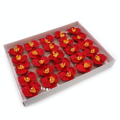 CSFH-78 - Fiore di sapone artigianale - Orchidea - Rosso - Venduto in 25 unità/e per esterno