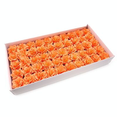 CSFH-84 - Craft Soap Flower - Small Peony - Orange - Sold in 50x unit/s per outer