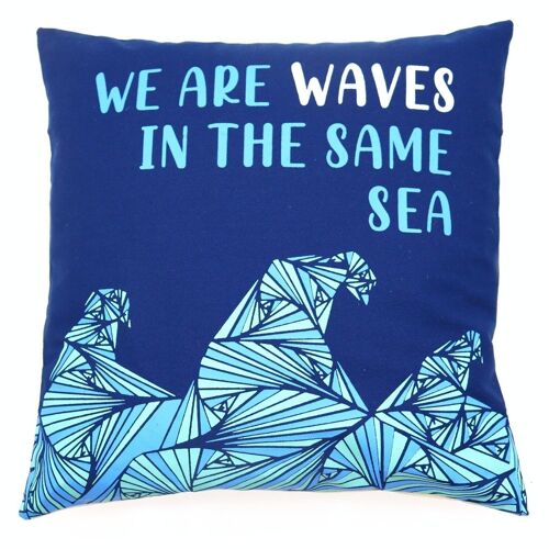 CushN-01 - Cotton Cushion Cover - Waves - Sold in 3x unit/s per outer