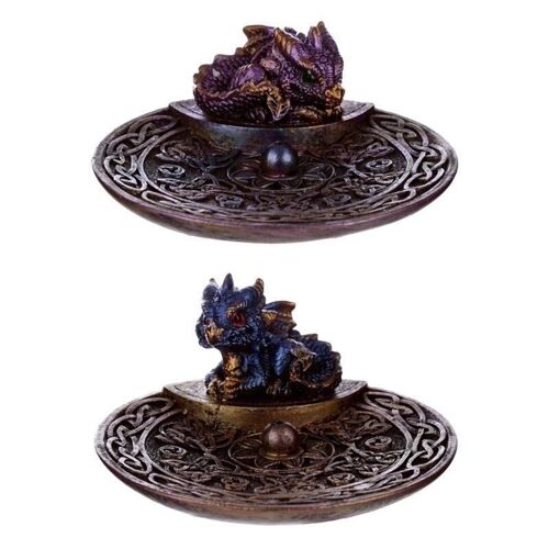 DLDrg-41 - Elements Baby Dragon Celtic Incense Stick Burner Dish - Sold in 1x unit/s per outer