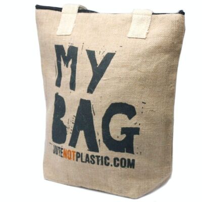 EcoJt-03 - Eco Jute Bag - My Bag- (4 verschiedene Designs) - Verkauft in 4x Einheit/en pro Außenhülle