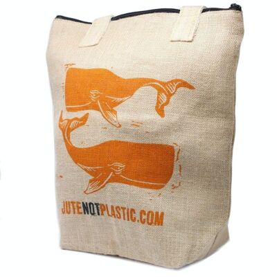 EcoJt-05 - Eco Jute Bag - Two Whales (4 assorted designs) - Sold in 4x unit/s per outer