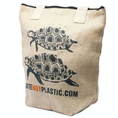 EcoJt-06 - Eco Jute Bag - Two Turtles - (4 assorted designs) - Sold in 4x unit/s per outer