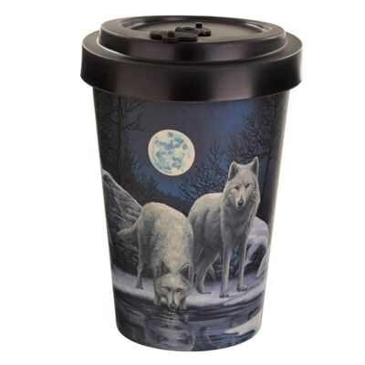 EFC-11 - Lisa Parker Warriors of Winter Wolf Reusable Screw Top Bamboo Composite Travel Mug - Sold in 1x unit/s per outer