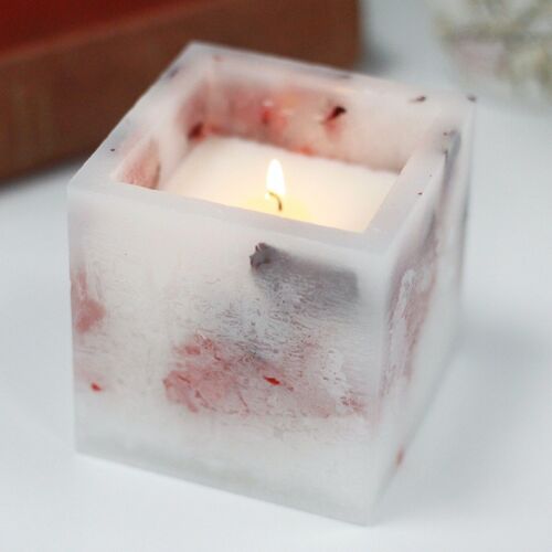 EGC-01 - Enchanted Candle - Large Square - Rose - Sold in 1x unit/s per outer