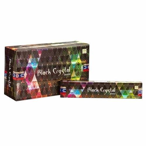 EID-42 - Satya Black Crystal Incense - 15gram - Sold in 12x unit/s per outer
