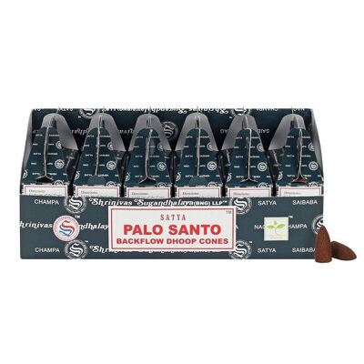 EID-47 - Satya Backflow Dhoop Cônes - Palo Santo (24pcs) - Vendu en 6x unité/s par extérieur