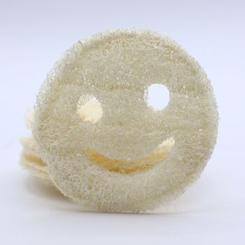 ELLoofah-07 - Visage souriant entier en luffa - Vendu en 12x unité/s par extérieur 4