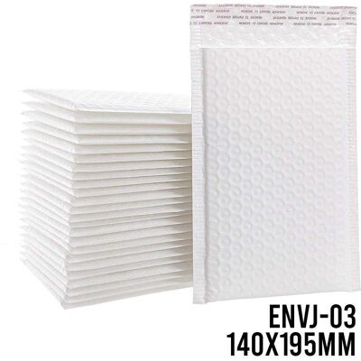 EnvJ-03 - Jiffy Airkraft Blanc AK0 - 140x195mm - Vendu en 50x unité/s par extérieur