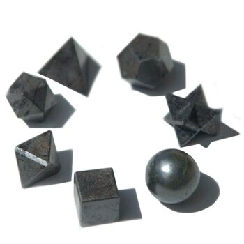 EPS-06 - Ensemble d'agate noire géométrique de sept pièces - Vendu en 1x unité/s par extérieur 5