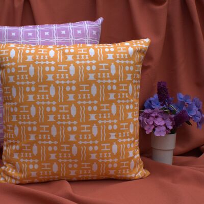 Apricot Pankaj print cushion