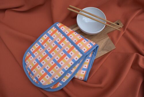 Double Oven Glove in Gingham Vimala print