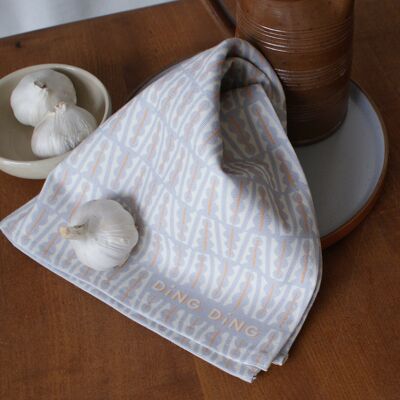 Tea towel in Silver Grey Woolsthorpe Print