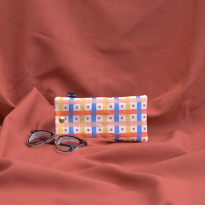 Glasses/Sunglasses case in Gingham Vimala print