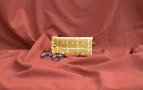 Glasses/Sunglasses case in Yellow Padma print
