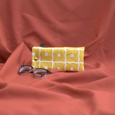 Glasses/Sunglasses case in Yellow Padma print