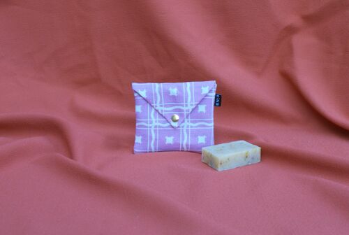 Soap pouch in Lilac Shanti print