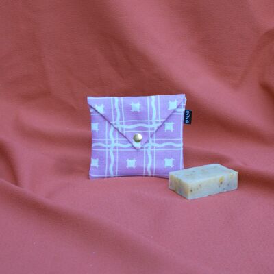 Soap pouch in Lilac Shanti print