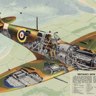 Affiche Britian's Spitfire - Seconde Guerre mondiale