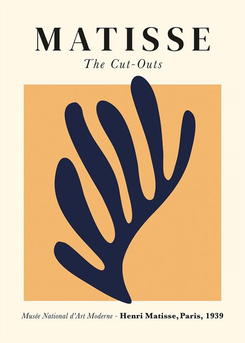Poster Henri Matisse - No. 2 Leave On Yellow Background