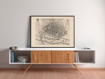 Affiche Carte Historique Arnhem - Plan De La Ville 1652 2