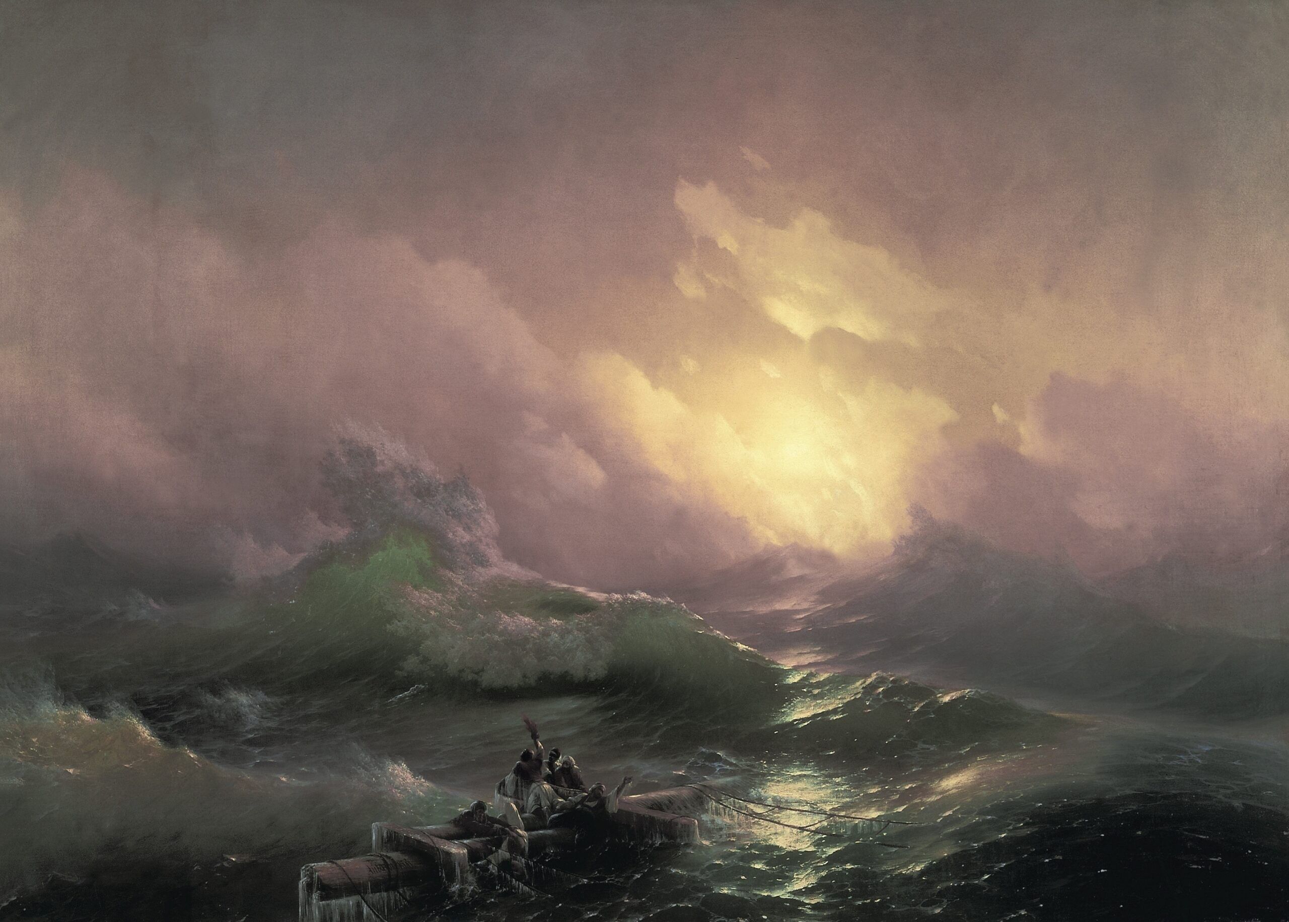 Póster Ivan Aivazovsky - La novena ola