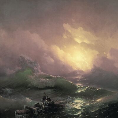 Poster Ivan Aivazovsky - Die neunte Welle