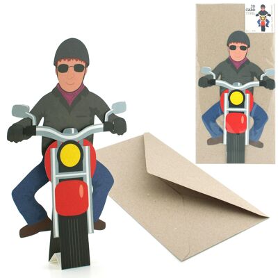 Motocyclistes de carte de type 3D