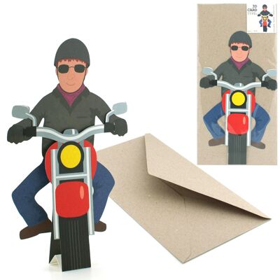 3D-Typenkarte Motorradfahrer