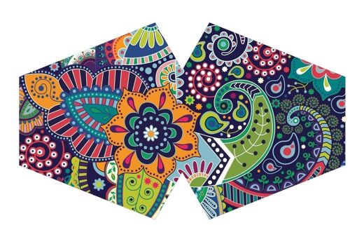 FFM-02 - Reusable Fashion Face Mask - Funky Swirls (Adult) - Sold in 1x unit/s per outer