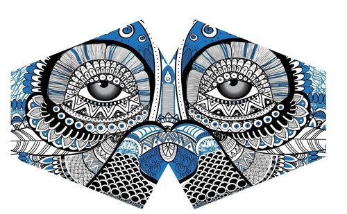 FFM-06 - Reusable Fashion Face Mask - Mystical Owl (Adult) - Sold in 1x unit/s per outer
