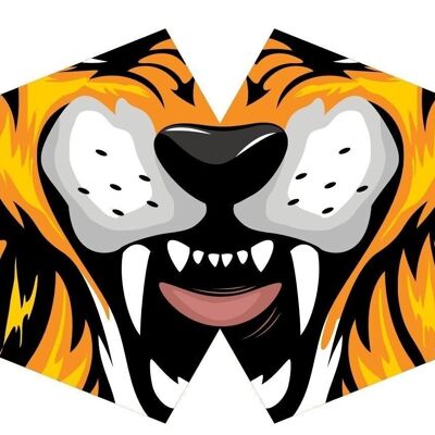 FFM-11 – Wiederverwendbare Mode-Gesichtsmaske – Tiger (Erwachsene) – Verkauft in 1x Einheit/en pro Außenhülle