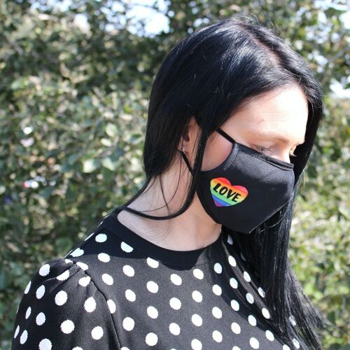 FFM-35 - Reusable Fashion Face Covering - Love is Love (Adult) - Sold in 1x unit/s per outer