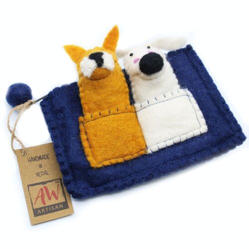 FFPP-02 - Pouch with Finger Puppets - Puppy Pals - Sold in 1x unit/s per outer