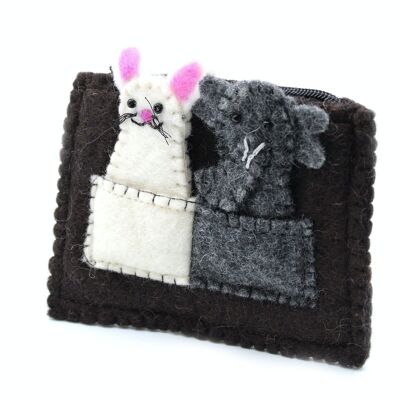 FFPP-04 - Pouch with Finger Puppets - Elephant & Mouse - Sold in 1x unit/s per outer