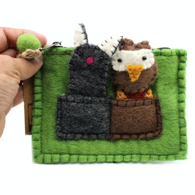 FFPP-05 - Pouch with Finger Puppets - Owl & Pussycat - Sold in 1x unit/s per outer