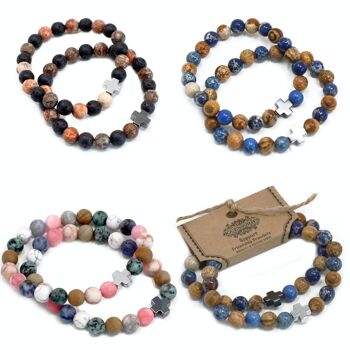 FGB-ST - Pack de démarrage de 40 ensembles de 2 bracelets de pierres précieuses Frendship - Vendu en 1x unité/s par extérieur 1