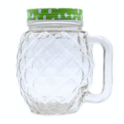 FMJ-01 - Funky Mason Jar - Piña - Transparente - Vendido en 24x unidad/es por exterior