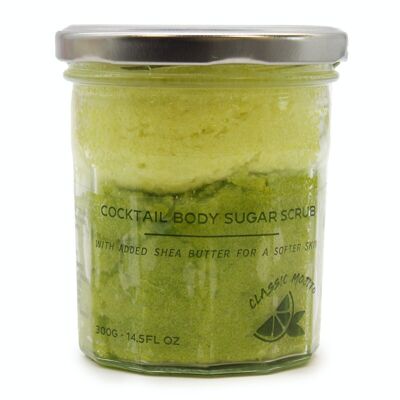 FSBS-04 - Scrub corpo allo zucchero profumato - Mojito classico 300 g - Venduto in unità 3x per esterno