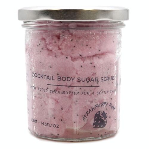 FSBS-06 - Fragranced Sugar Body Scrub - Strawberry Rum 300g - Sold in 3x unit/s per outer